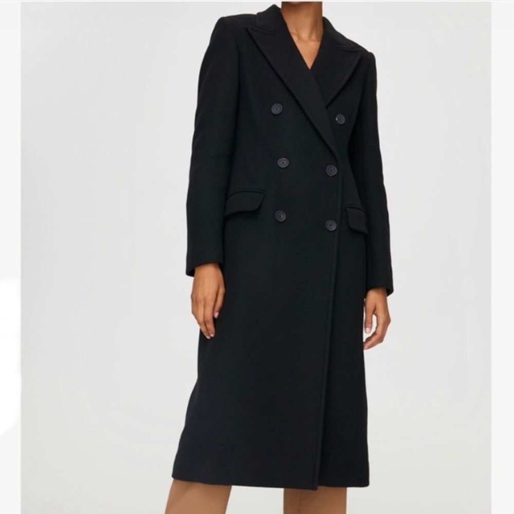 Aritzia Kerr Wool Cashmere Double Breasted Coat
